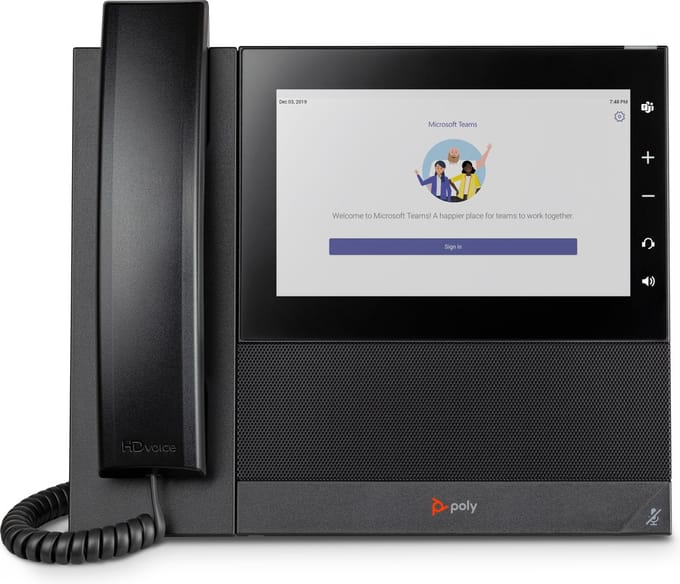 POLY CCX 600 zakelijke multimediatelefoon voor Microsoft Teams en PoE-compatibel
