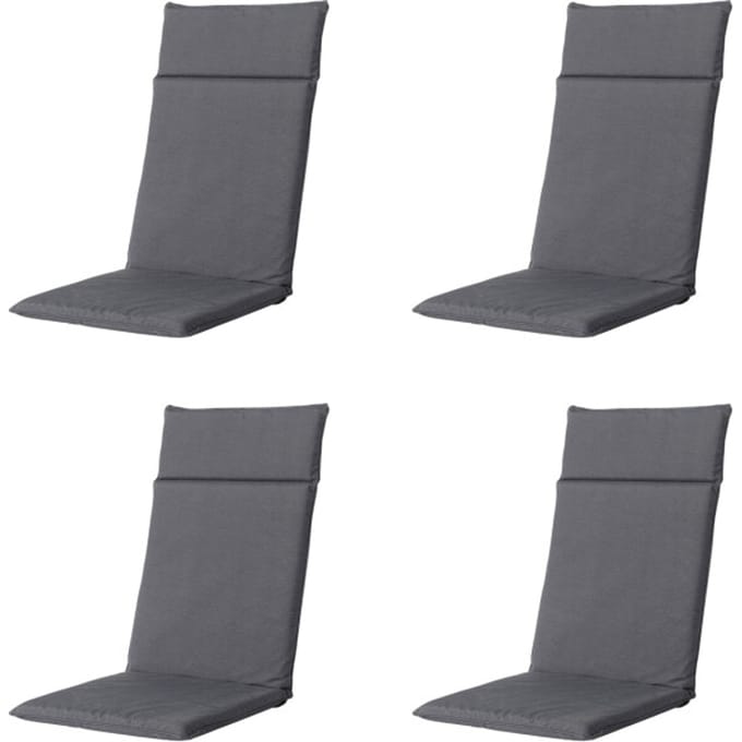 Madison - Tuinstoelkussen Hoge Rug Panama grey - Ca. 120x50 cm - Set van 4