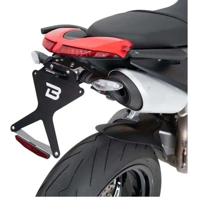 Motorfiets kentekenplaathouder voor originele knipperlichten Barracuda Ducati Hypermotard 950