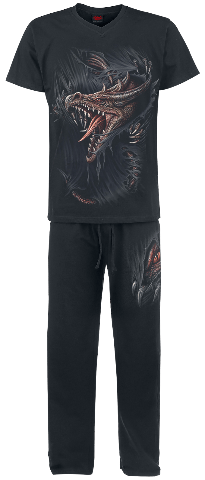 Spiral Pyjama - Breaking Out - M tot 4XL - voor Mannen - zwart