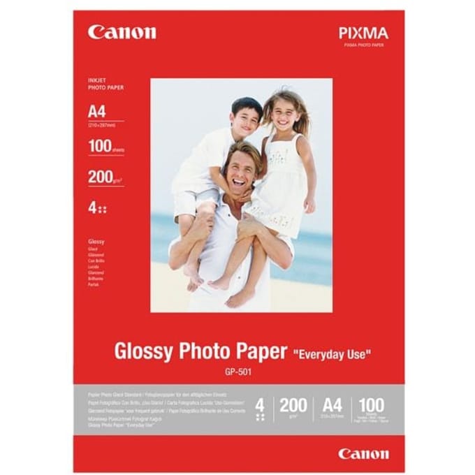 Fotoglanzend papier CANON Everyday Use Glossy GP-501, DIN A4, 200 g/m², wit, 1 pak = 100 vellen