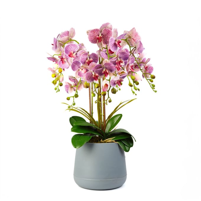 Grote Kunstplant - Woon Decoratie - Orchidee - Paars - 83 cm 1 Stuks [11899A]