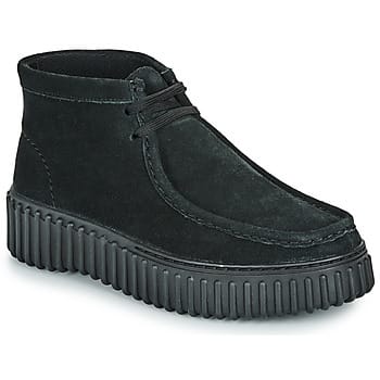 CLARKS - maat 36- Torhill Moss Dames Veterschoenen - Suede - Zwart