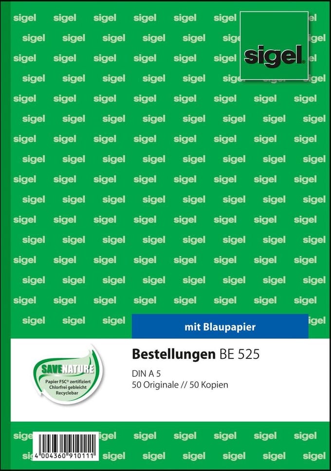 BE525 - 100 sheets - A5 - Blue - White
