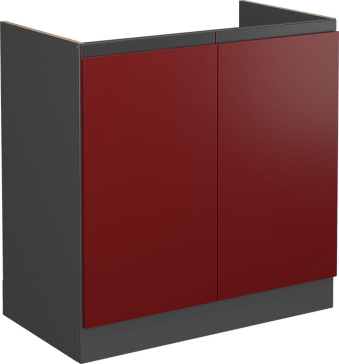 Vicco R-Line Wastafelkast – 80 cm WB Marmer Rood
