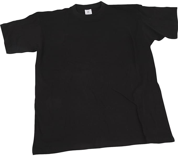 T-shirts, B: 48 cm, afm small, ronde hals, 145 gr, zwart, 1 stuk