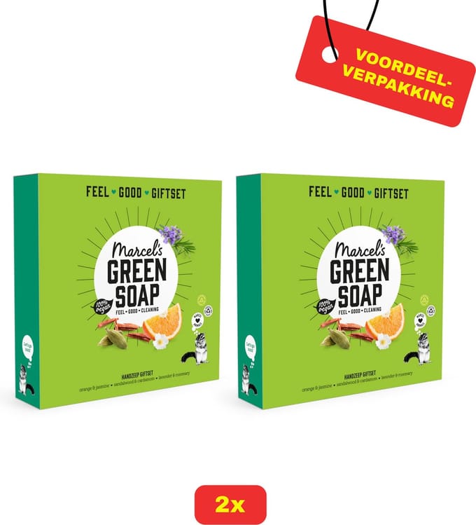 2x Marcel'S Green Soap Giftbox Mix Handsoap - Voordeelverpakking!