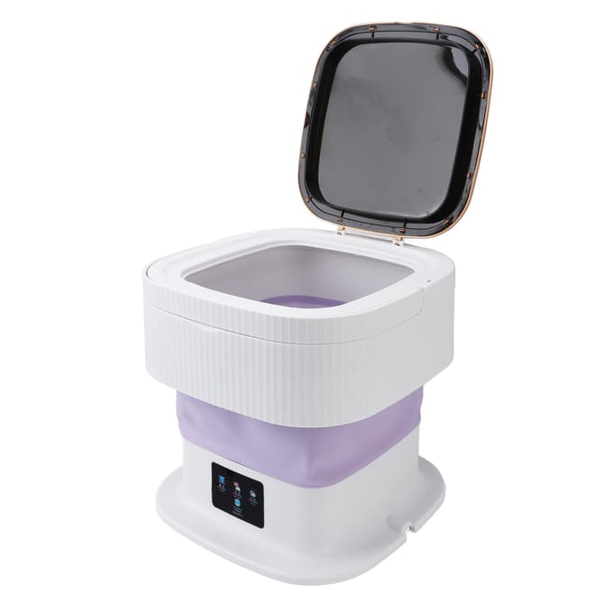 Draagbare Wasmachine 11.5L Grote Capaciteit 3 Modi LCD Touchscreen Opvouwbare Mini Kledingwasser grijze kleur