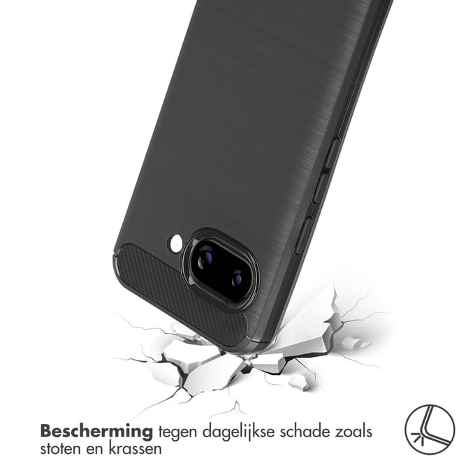 imoshion Hoesje - Geschikt voor Google Pixel 9a - Brushed Backcover - Zwart