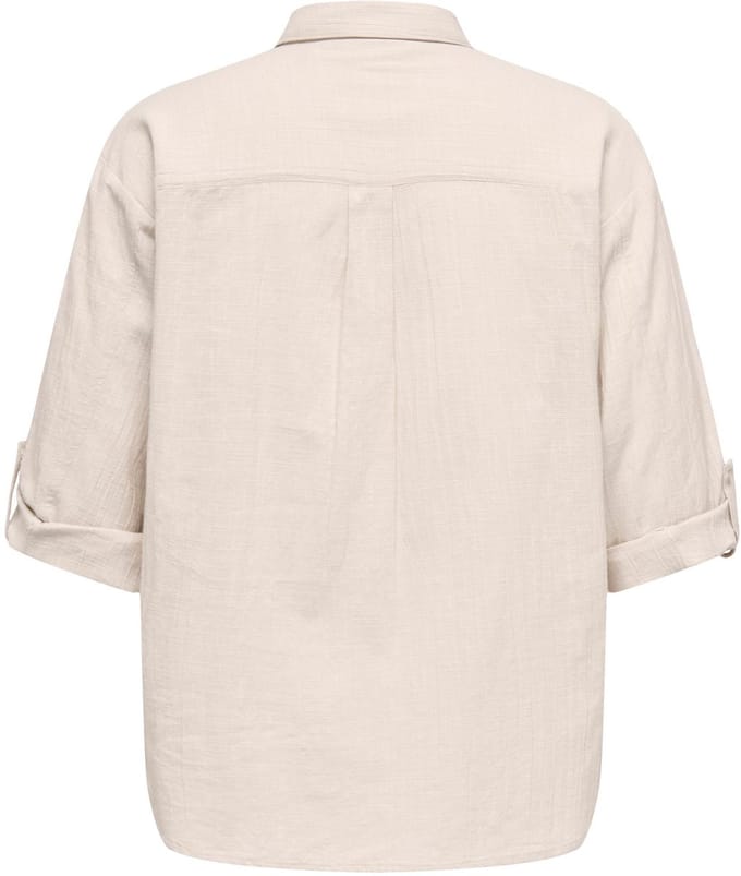 ONLY CARMAKOMA - CARTIZANA COTTON L/S SHIRT WVN NOOS - Dames - Blouses