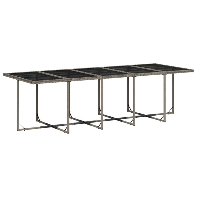 vidaXL - 15-delige - Tuinset - met - kussens - poly - rattan - grijs