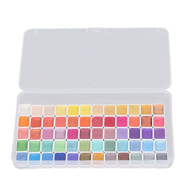 Glitter Aquarelverf Set Parelmoer Oplosbare Metallic Kleuren Aquarelverf voor Glans white