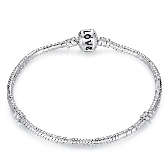 EmmyRovi – Bedelarmband Zilverkleur – Basis Armband – 21 cm (Grote maat)