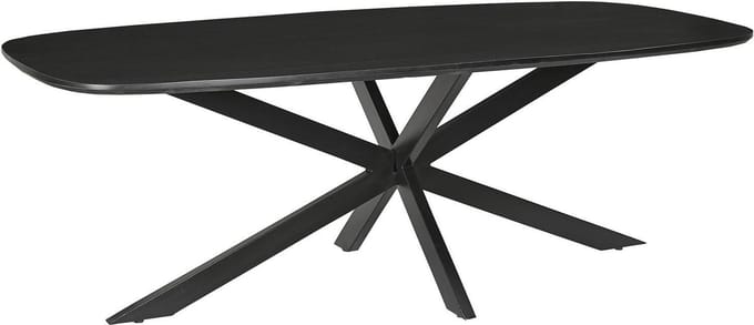 Goossens Nilo Eettafel - Hout - 230 x 76 x 105 cm - Rechthoek - zwart
