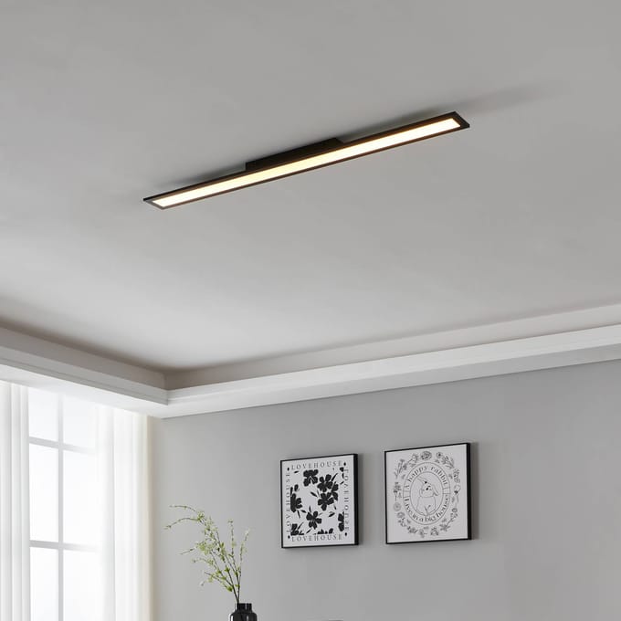 EGLO connect.z Salobrena-Z Smart Plafondlamp - 120 cm - Zwart/Wit - Instelbaar wit licht - Dimbaar - Zigbee