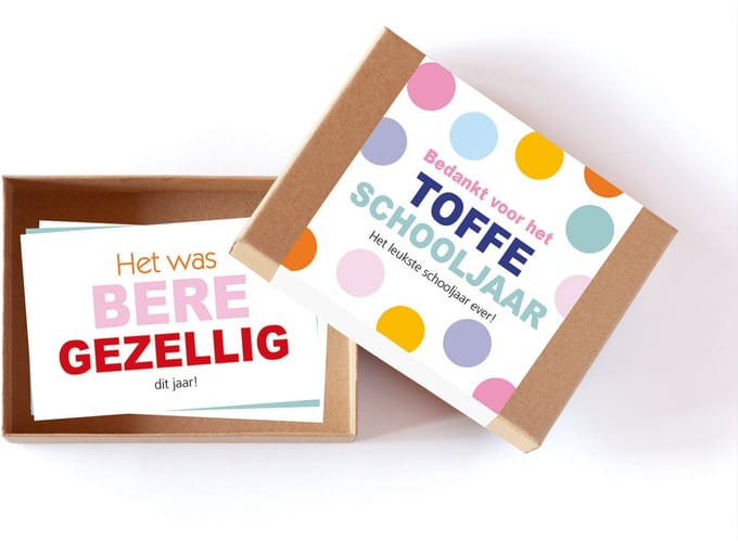 Kadodoosje - Bedankt voor het Toffe Schooljaar - Einde schooljaar - juf - meester - kadootje - cadeautje