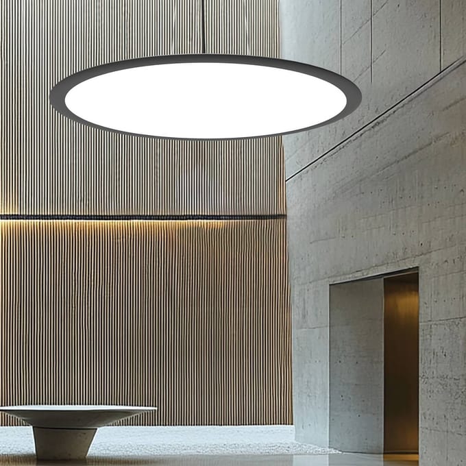 Viokef LED hanglamp Grande, zwart, Ø 60 cm, metaal, CCT