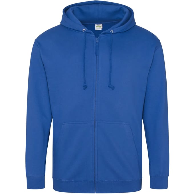 Vegan Hoodie met ritssluiting en capuchon Royal Blue - S