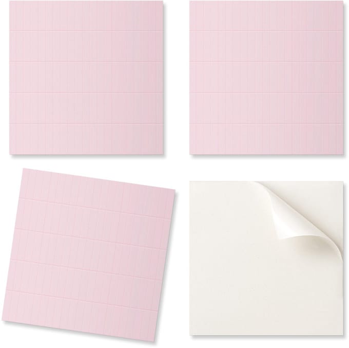 Zelfklevende vinyl wandbekleding met print, delicate verticale tegels 9x30x30 cm