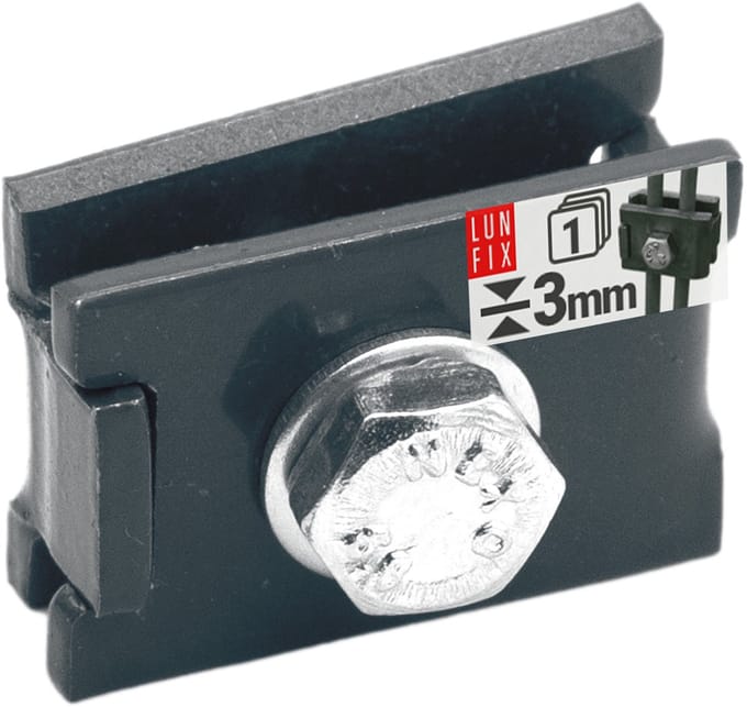 L-vormige connector 6x20mm clip voor panelen antraciet NSO6 - 1 Stuk