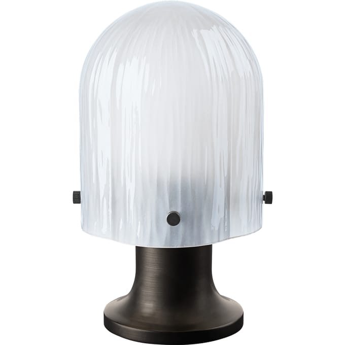Gubi Seine tafellamp, IP44, brons antiek, mat glas