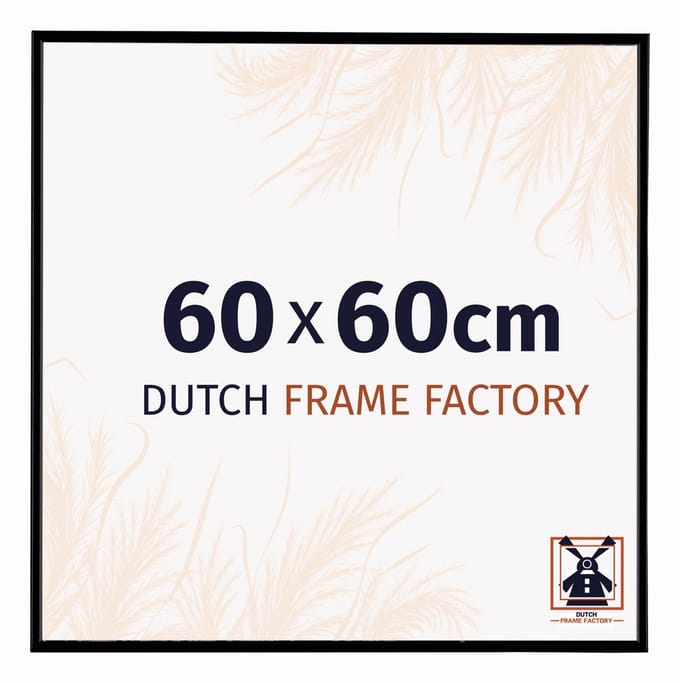 Fotolijst 60x60 cm - Kunststof - Zwart Mat - Easy