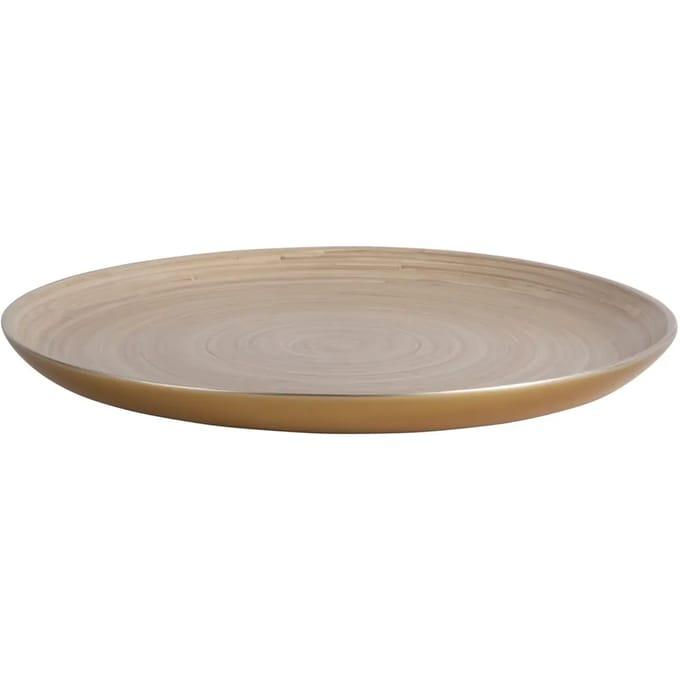 Present Time Schaal Puro - Goud - Ø42cm - Bamboe - Modern - Woonkamer