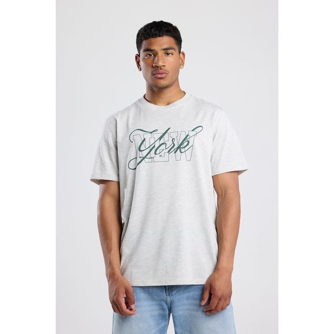 America Today Etienne Light Grey Melange Size: M | T-Shirts Outlet | Heren | Grijs