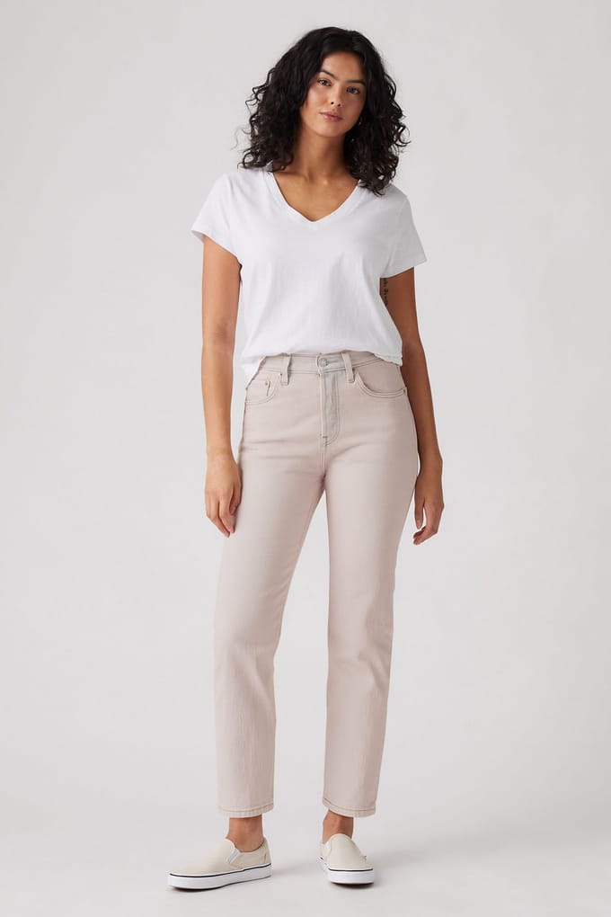 Levi's 501 Crop Candy Floss Größe: W25L30 | Straight Jeans Outlet | Damen