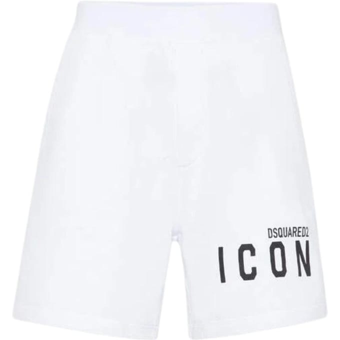 DSquared2 Heren Icon Logo Shorts (Wit)