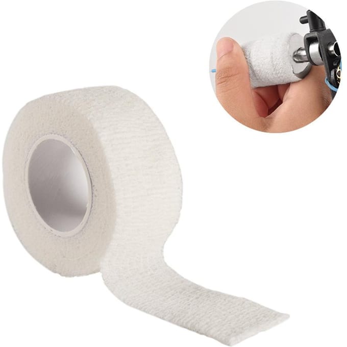 Professionele Zelfklevende Tattoo Tube Bandage Tattoo Grip Handvat Tape (Wit) wit