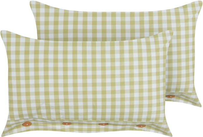 TALYA - Sierkussen set van 2 - Olijfgroen - 40 x 60 cm - Polyester