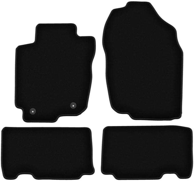 BASIC zwarte veloursmatten voor: Toyota RAV4 IV Hybrid (2013-2019)