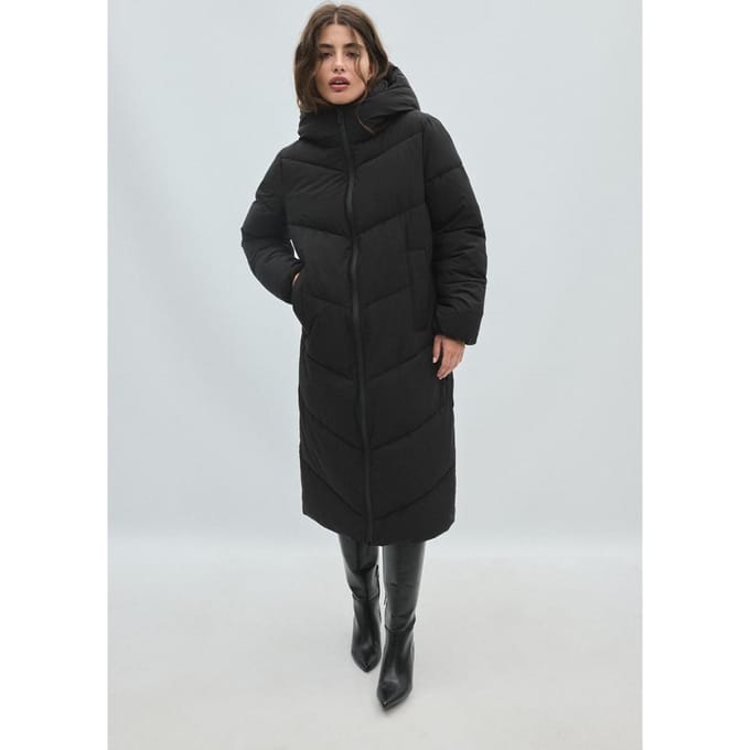 Stradivarius Basis gewatteerde jas  Zwart XS