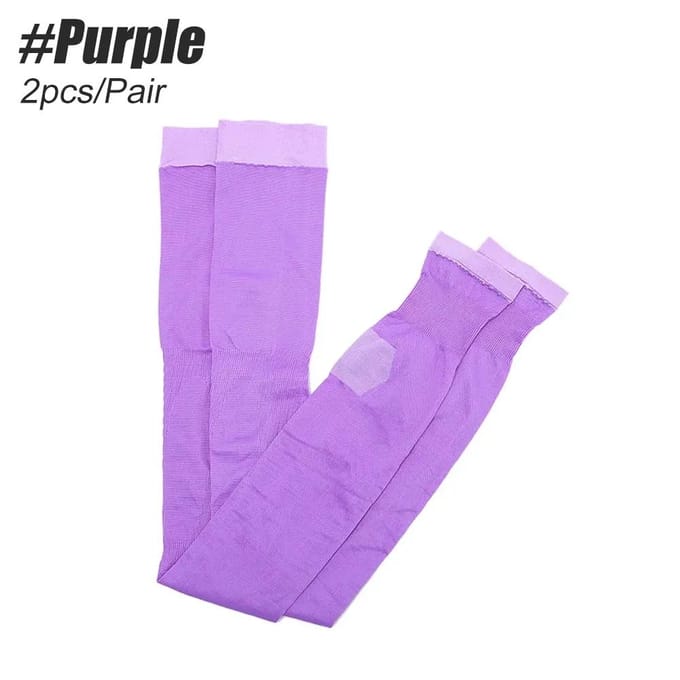 1 Paire de Chaussettes de Performance Longue Durée Fines à Compression 420D Marche Longue Mollets Plus Chauds Support Genou Pour Femmes violet