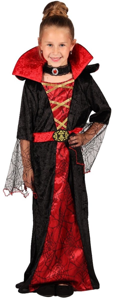 Dracula Kostuum Meisjes - Halloween Kleding Kind - Dracula Pak - Maat 140/152
