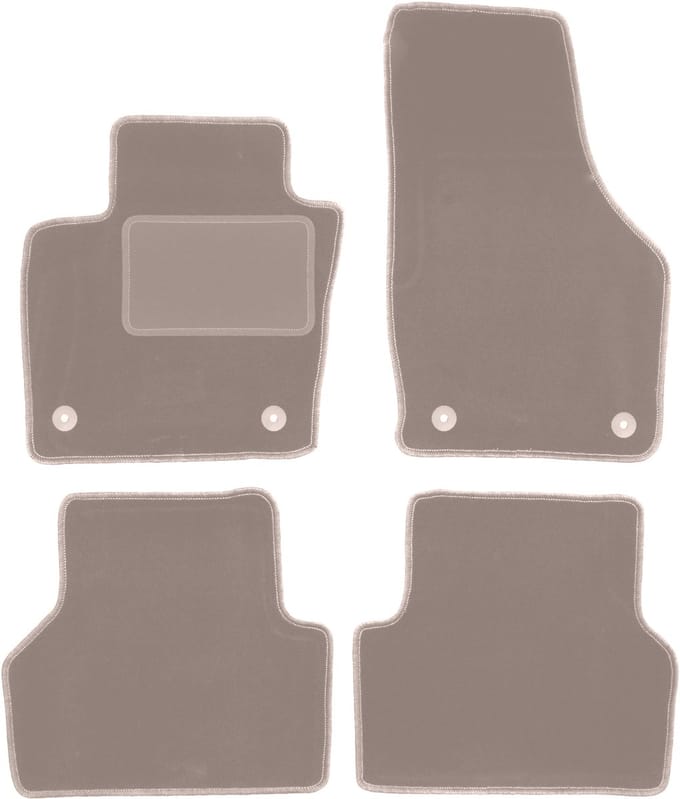 Beige velours vloermatten voor: Audi Q3 I 8U SUV (2011-2018)