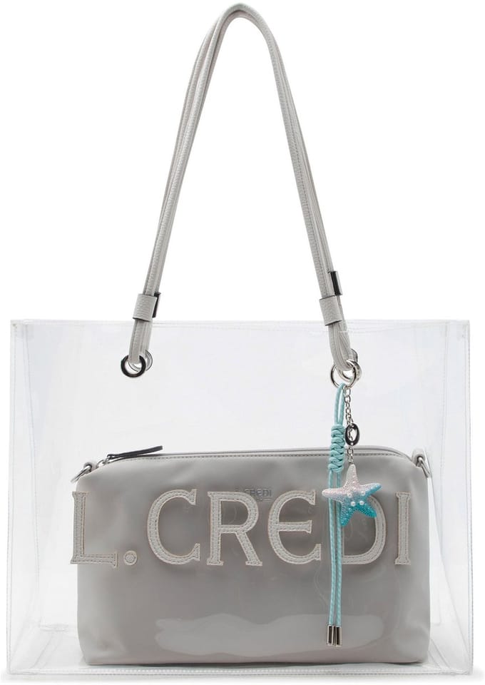 L.CREDI schoudertas Reja Shoulder Bag Light Gray transparant