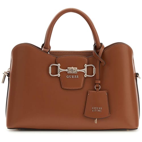 GUESS handtas schoudertas Janie Girlfriend Satchel Cognac bruine