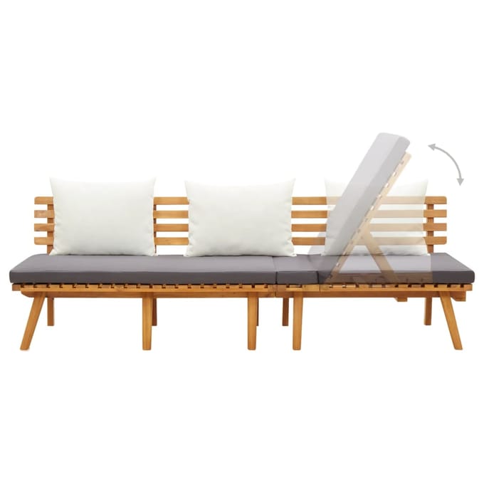 vidaXL - Tuinslaapbank - 200x65 - cm - massief - acaciahout
