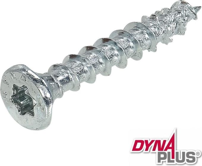 Dynaplus - Unischroeven - Torx 25 platkop - 4,5 x 20mm - Verzinkt - Voldraad (200 stuks)