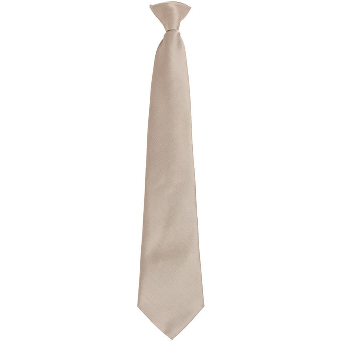 Premier Unisex volwassen kleuren modieuze effen Clip-On stropdas (Khaki)