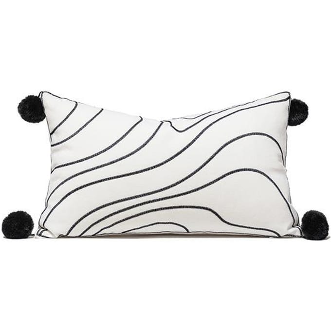 Housse de coussin décorative style marocain, taie d'oreiller décorative pour salon, 30 x 50 cm/45 x 45 cm white