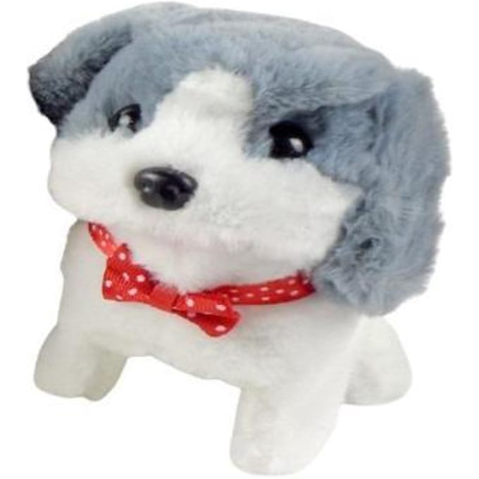 Hondje dat springt en blaft - Grijs Elektroniche knuffels Interactieve knuffels