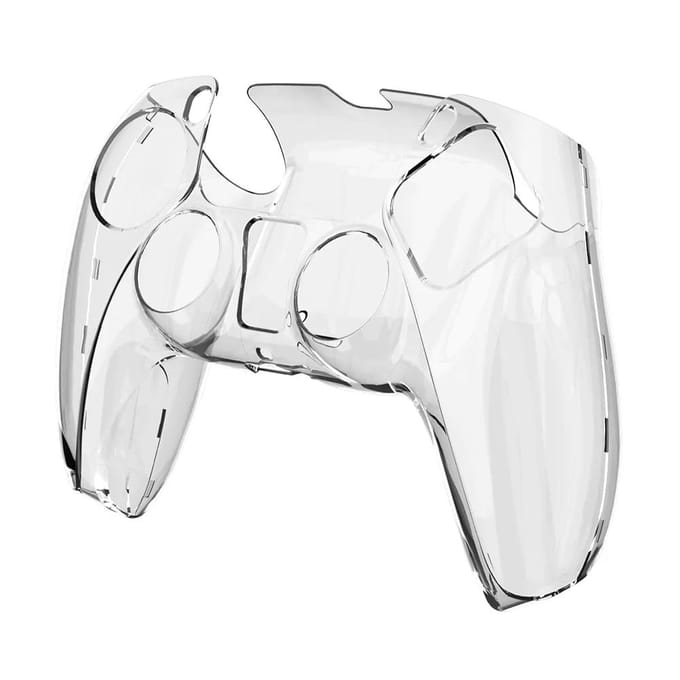 Pour manette PS5 DualSense, coque PC transparente, étui de protection ultra fin et transparent pour manette de jeu Sony Playstation5, accessoires de jeu white