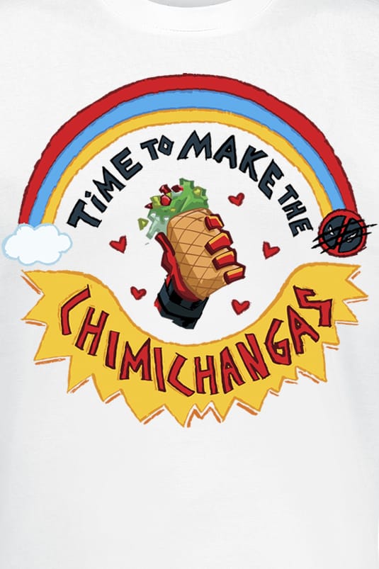 Deadpool T-shirt - Chimichangas - M - voor Mannen - wit