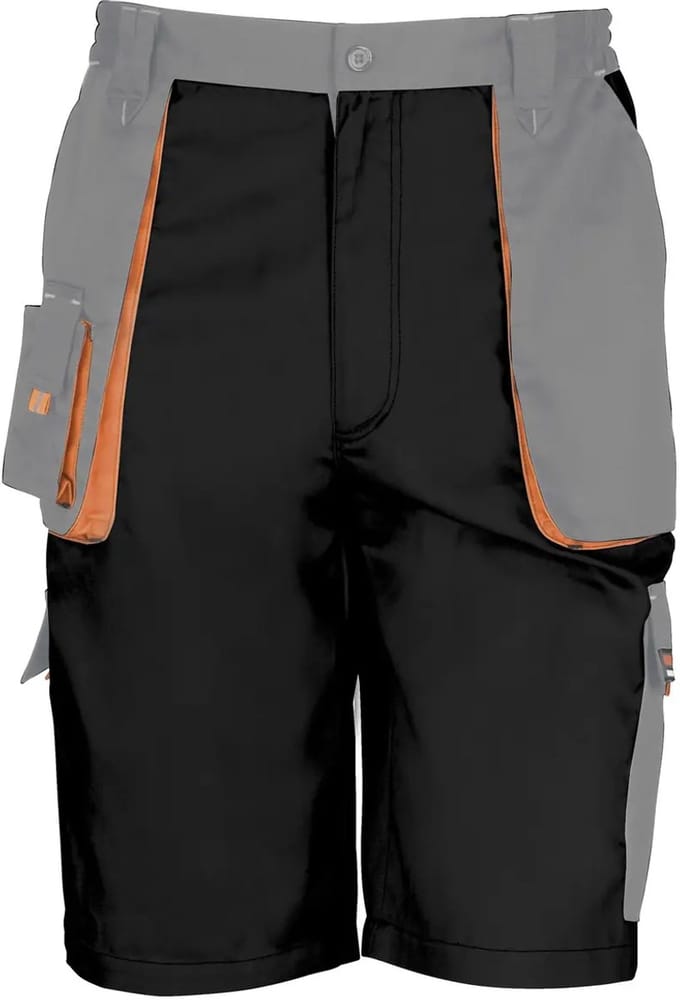 Result Lite Shorts RT319 - Black/Grey/Orange - XS