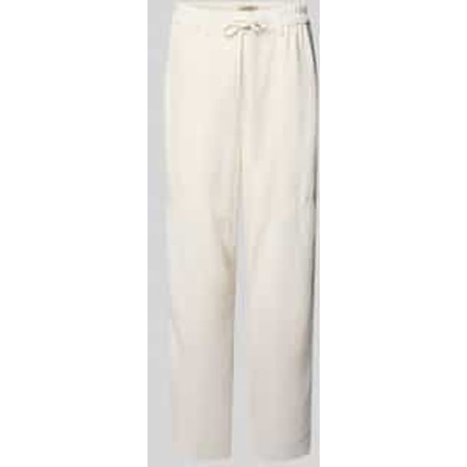 Straight fit stoffen broek van puur lyocell model 'Maison'