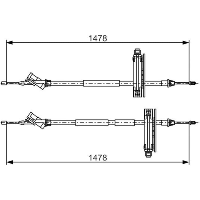 Kabel, parkeerrem BOSCH 1 987 477 932
