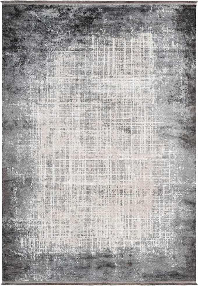 Laagpolig Vloerkleed | Tapijt | Elysee | Verweerd | Zilver | 80x150 cm
